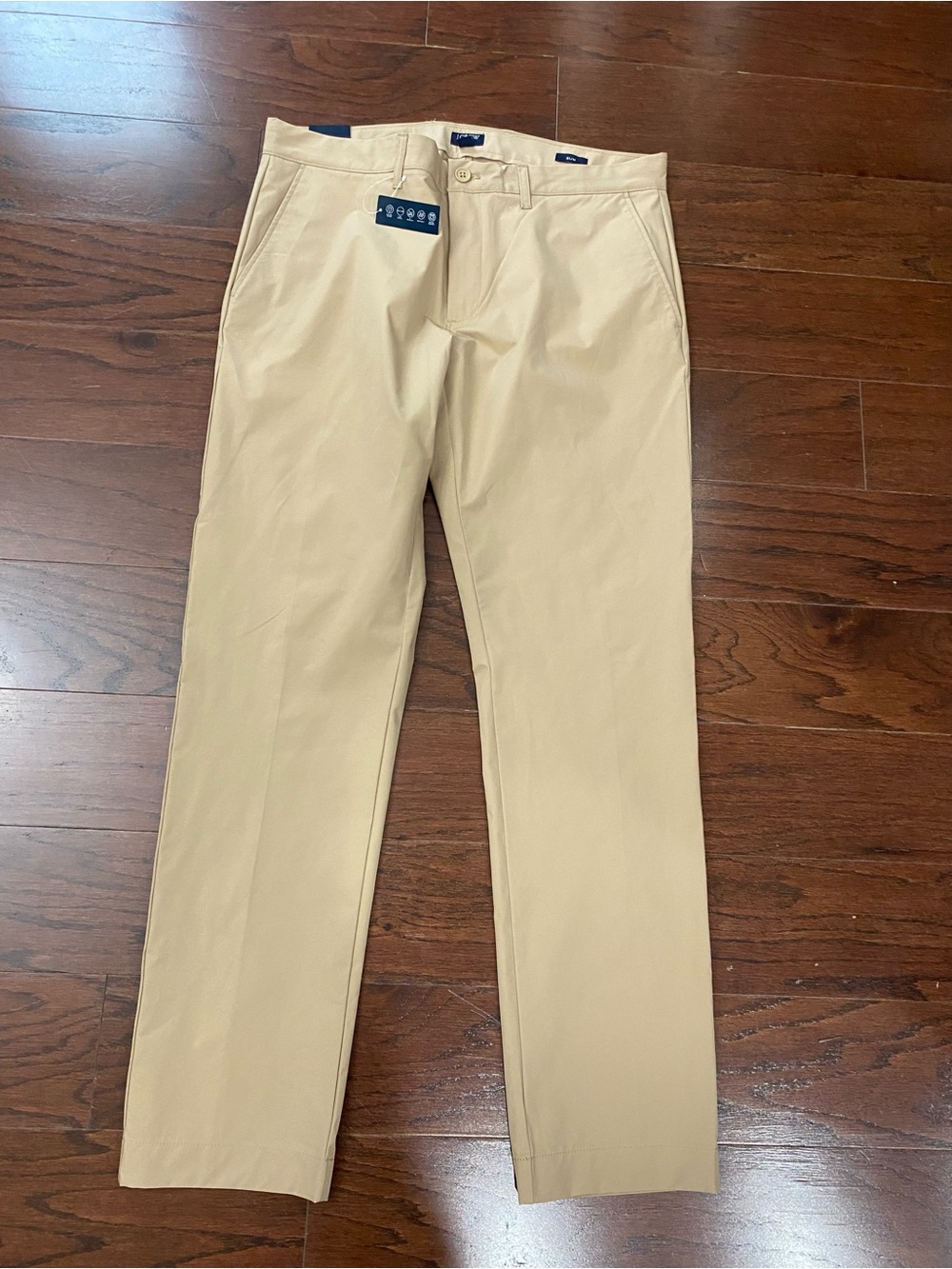 NWT J.Crew Flex Slim 5 Pocket Performance Pants Khaki Mens 34x32 Lightweight